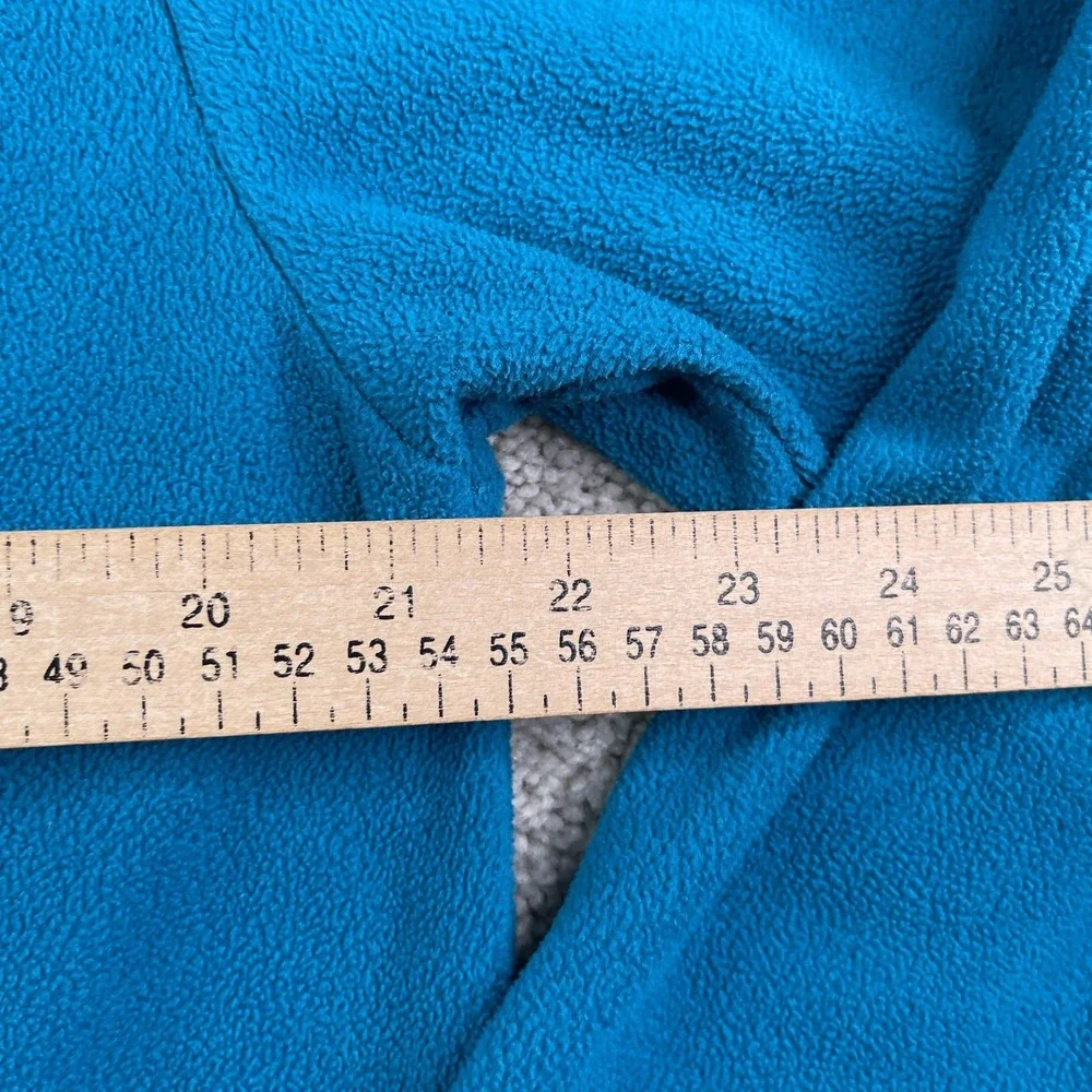 Sahalie Fleece Sweater Womens Medium Blue Butterfleece Quarter‎ Zip Pullover